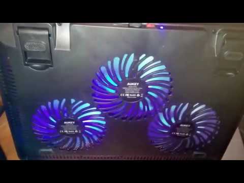 AUKEY Base de Refrigeración para Ordenador Portátil con 3 Ventiladores de Luz LED y Puerto USB Sin R - YouTube