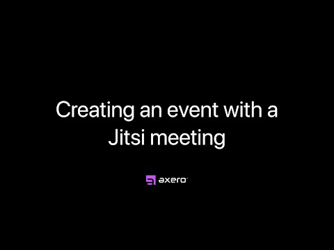 Creating an event with a Jitsi meeting — Axero Solutions Intranet