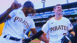 KEVIN NEWMAN | 10TH INNING WALK-OFF SINGLE | PIRATES SWEEP REDS | PIRATES 4 REDS 3 | MLB | MLB.TV