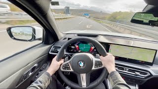 2022 BMW 320d *POV DRIVE* on the Autobahn - 233km/h top speed