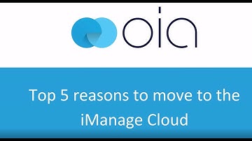 Top 5 reasons to move to the iManage Cloud