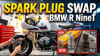 BMW R NineT Racer Spark Plug Replacement | How to Remove Old Plugs & Install New Ones