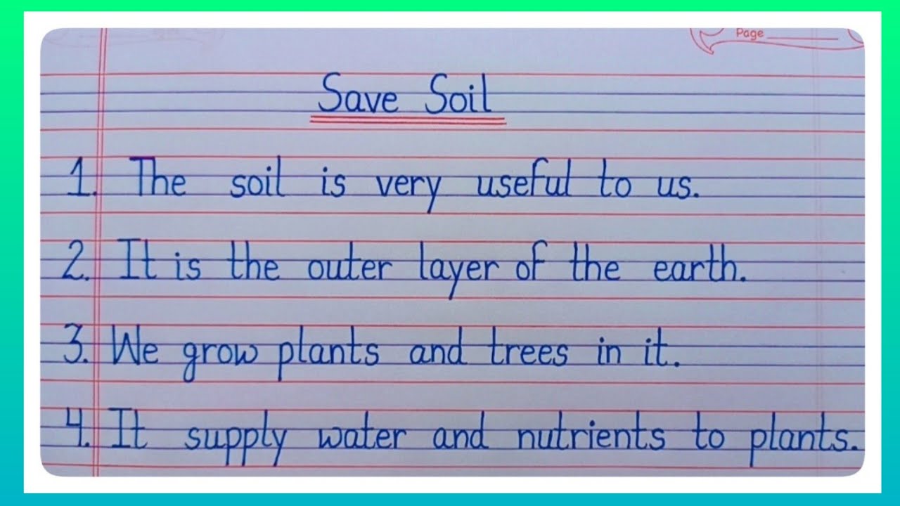 essay on soil in english