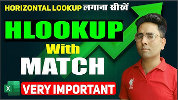 HLOOKUP with MATCH Formula in Excel | How to Use HLOOKUP Formula in Excel | Match Function in Excel