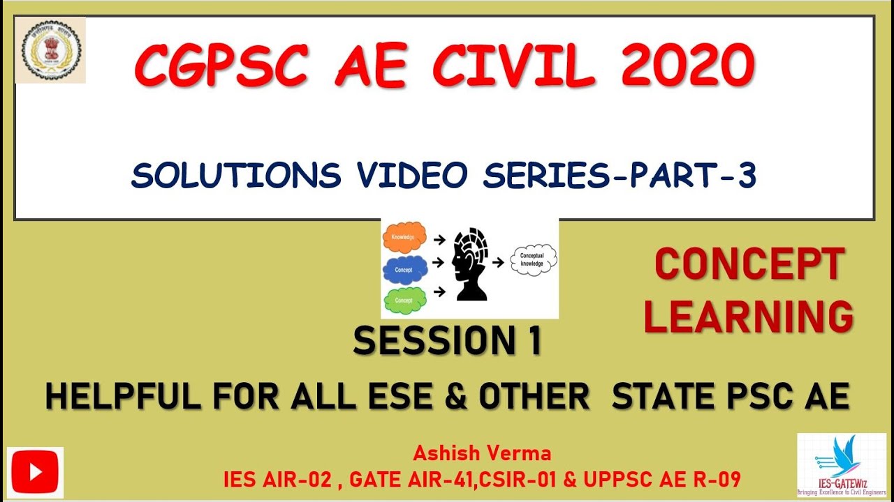 CGPSC AE 2020  Civil Engineering Answer Keys|Brief Explanation |Part 3