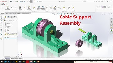 ☑️Design and Assembly of Cable support in SolidWorks | Solidworks Tutorial