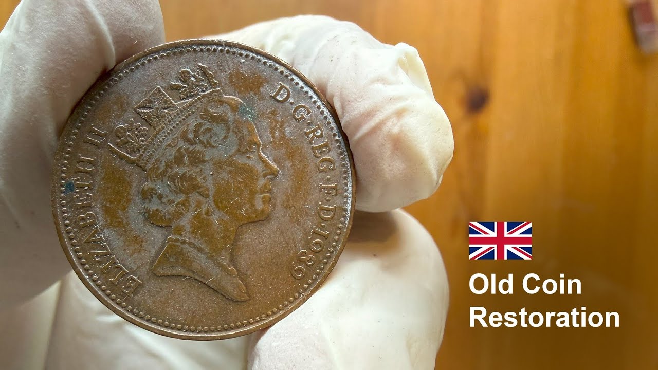 Restoring a 35-Year-Old British Two Pence Coin | Satisfying Restoration Results #coin #restoration