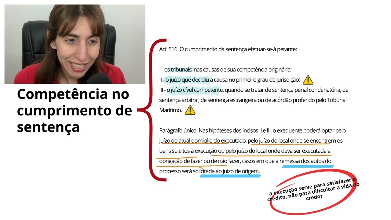 COMPETÊNCIA NA EXECUÇÃO E NO CUMPRIMENTO DE SENTENÇA - PARTE 1