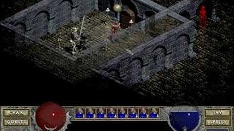 Diablo 1 - Lvl20 Golem v Hell King Leoric