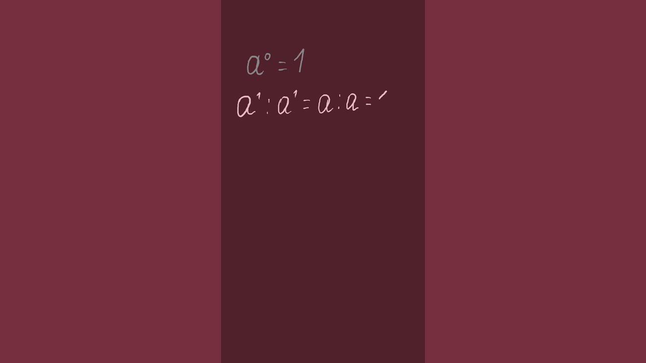 why-does-a-number-raised-to-the-zeroth-power-equal-one-maths-shorts