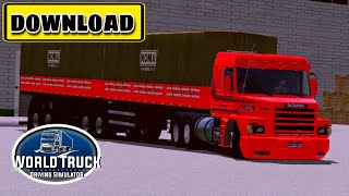 Scania 113H Vermelha  no Bitrem Graneleiro lona Noma realista ( Download ) - Wtds