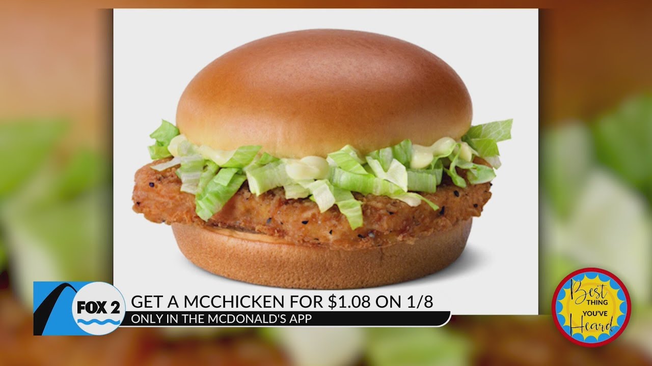Mcchicken Rizz Get a McChicken for $1.08 on 1/8! - YouTube