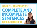 Understanding Complete and Incomplete Sentences