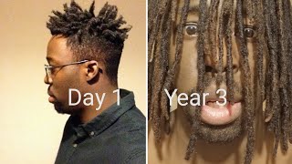 Hightop dreads: 36 month time-lapse | A pic everyday