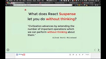 React Suspense: a solo talk