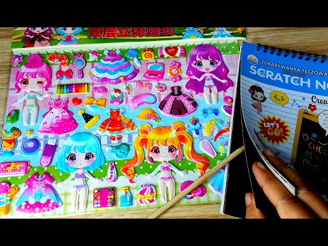Video Dán sticker váy hologram 20k/ Vẽ trường học với sổ ma... - YouTube