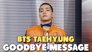 Bts Taehyung Goodbye Later To Army Bts V Last Weverse Message Bts Military Service