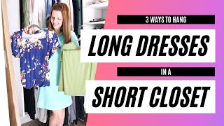 3 Ways to Hang a Long Dress in a Short Closet #shorts