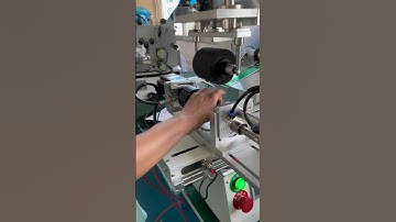 Square bottle sauce paste with three-sided labels #Labeling machine #trending #shorts