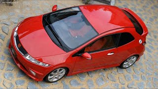 1:18 Honda Civic Type-R FN2 Euro '09, Milano red - Otto-mobile [Unboxing]