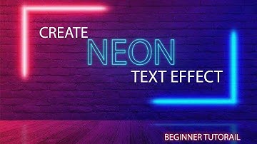 How to Create Neon text Effect|Beginner Tutorial| Easiest way to create neon Effect.