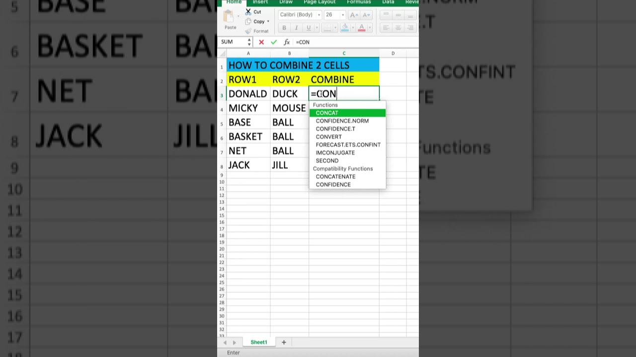 How To Combine Two Cells In Excel Advanced Excel Tricks Shorts YouTube How To Combine Two Cells In Excel Advanced Excel Tricks Shorts YouTube