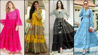 Latest Most Beautiful Kurti Designslong Kurti With Palazzo Pantfloor Touch Kurti Design Images