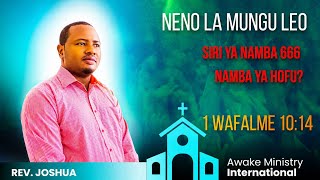 Neno La Mungu Leo  Siri Ya Namba 666 Iliyofichwa Kwenye Biblia   1 Wafalme 1014