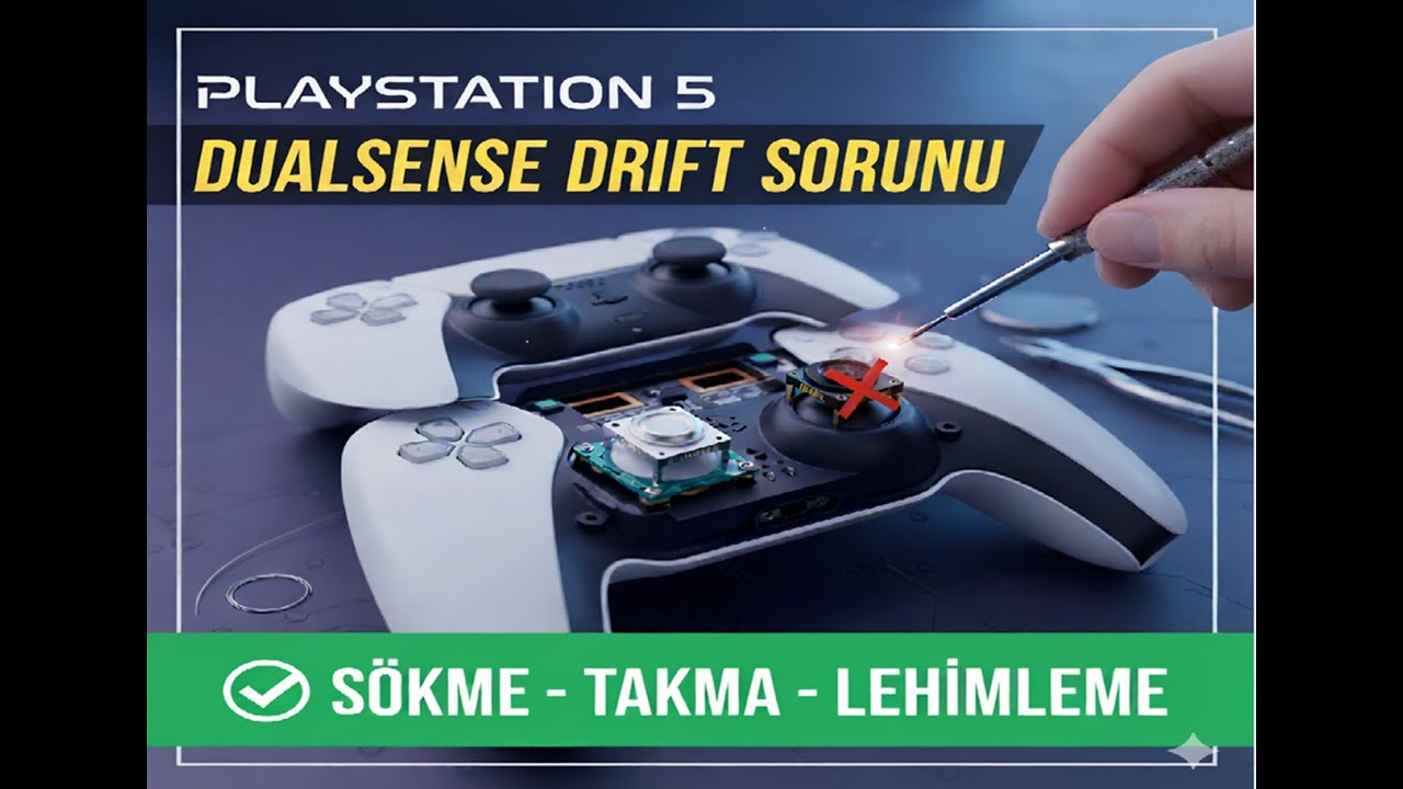 Sony  Play Station 5 DualSense Drift Problemi Çözümü -  Hall Motor Montajı- Tüm Detaylar