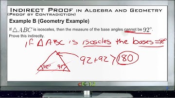 Indirect Proofs in Algebra and Geometry: Examples (Basic Geometry Concepts)