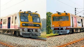 🔥Perfect Timing! Two different types of EMU local trains crossing at same time