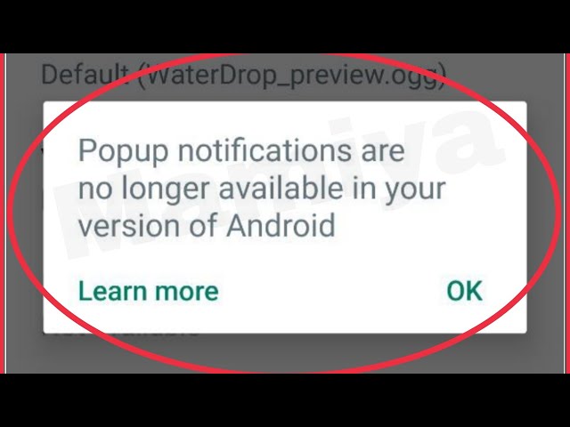 Notifikasi Popup Perbaiki WhatsApp tidak lagi tersedia di versi Pemecahan Masalah Android Anda class=