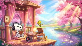 Snoopy International Jazz Day Riverside 🌸☀️ Chill Spring Lofi Beats for Study, Work &amp; Deep Focus