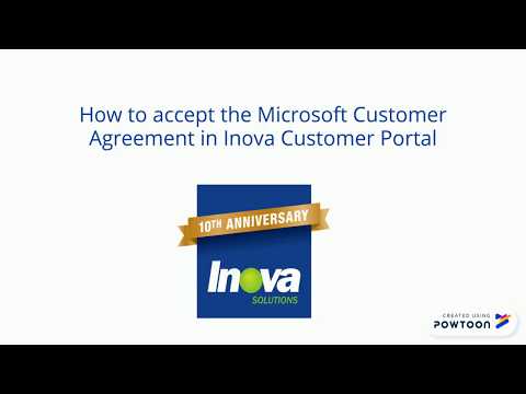 How to accept the Microsoft Customer Agreement in Inova Customer Portal