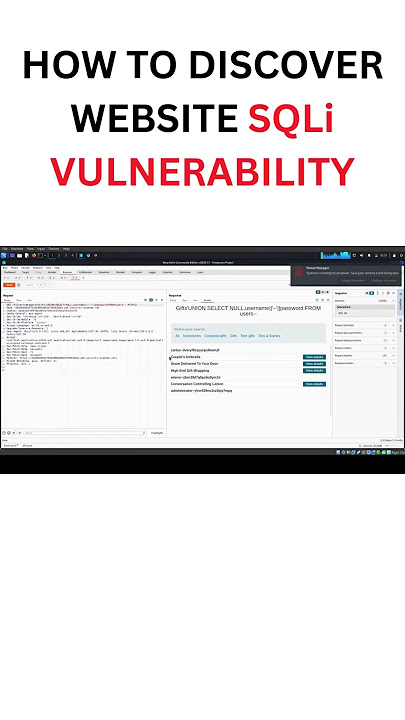 How To Discover SQL Injection Vulnerability in Websites #sqlinjectionattack