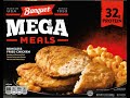Banquet MEGA Sodium Boneless Fried Chicken and Macaron & Cheese