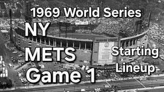 NY METS 1969 World Series Game 1 STARTING LINEUP