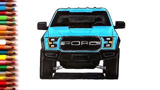 How to draw a Ford Raptor car | Ehedov elnur