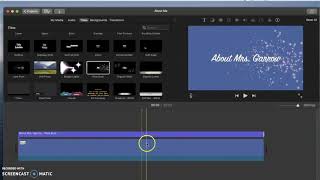 Starting an iMovie Project