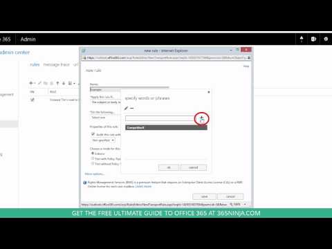 Vidéo: Comment créer une règle de transport dans Office 365 ?