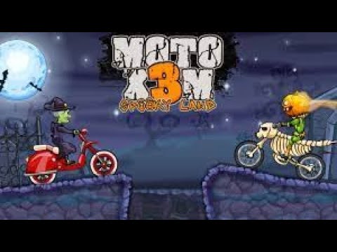 Moto X3M 6: Spooky Land Full Gameplay Walkthrough 