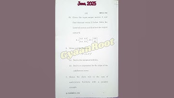 BECC-104: MATHEMATICAL METHODS IN ECONOMICS-II #june2025  #ignou #exam #becc