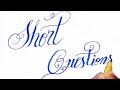 How to write short questions long questions  beautiful handwriting  farwa calligraphy