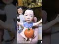 Cute Boy with Pumpkin Clay Art