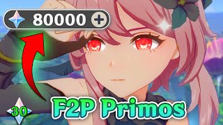 How I accidentally obtained 80,000 F2P Primogems in Genshin 3.8