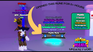 I Opened The NEWEST Rune In Button Simulator Mania 2 And I Got Something...