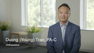 Meet Young Tran, an Orthopedic PA, here at The Polyclinic.
