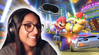 BLINDFOLDED DRIVING?! | Mario Kart 8 Deluxe w/ Jamie