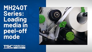 TSC MH240T Series: Loading media in peel-off mode