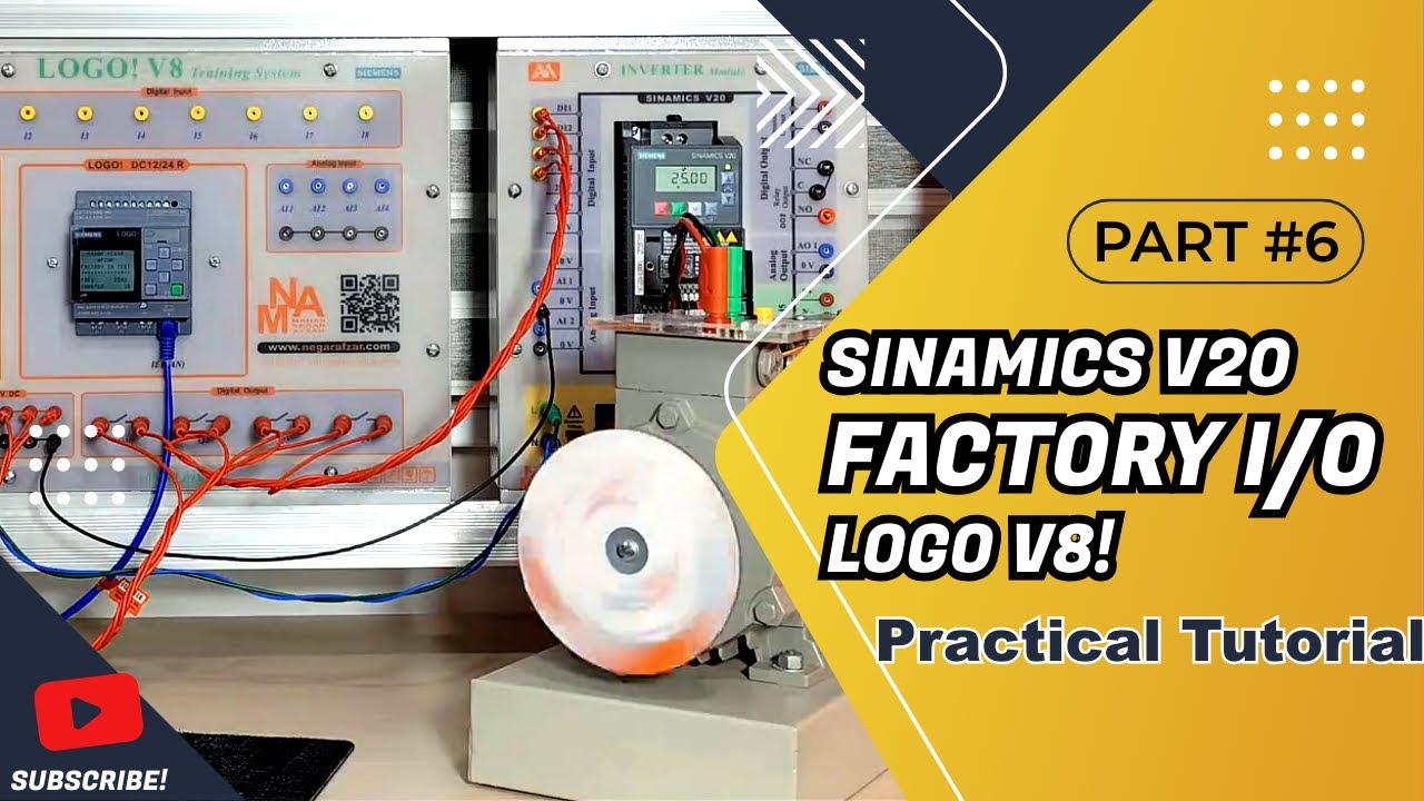 ▶️ Part 6 | Real PLC LOGO! V8 Controls SINAMICS V20 with Factory IO Conveyor